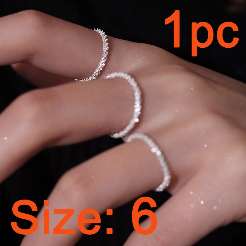2022 Populaire Zilveren Kleur Fonkelende Sleutelbeen Keten Ketting Voor Vrouwen Wedding Party Verjaardag Kraag Sieraden: Size 6