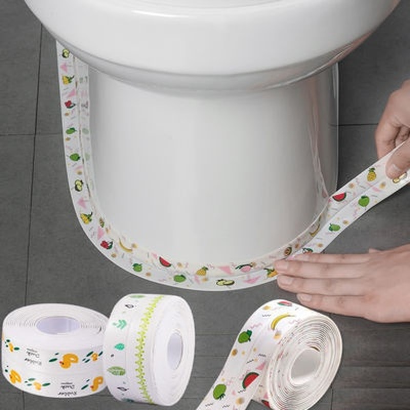 3.8cm*1m vedenpitävää tarraa keittiön pesuallas hometta vedenpitävä teippi kylpyhuoneen työtaso wc-väli itseliimautuva sauma tarra