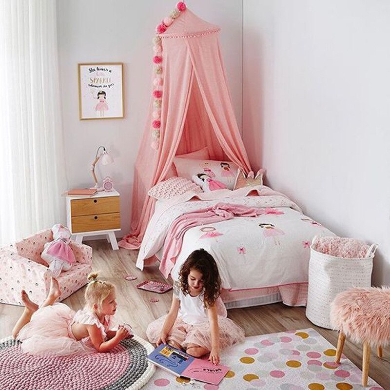 portable Foldable Baby Bed Tent Bed Canopy Netting Indoor Mosquito Net princess bed canopy for kids room decration