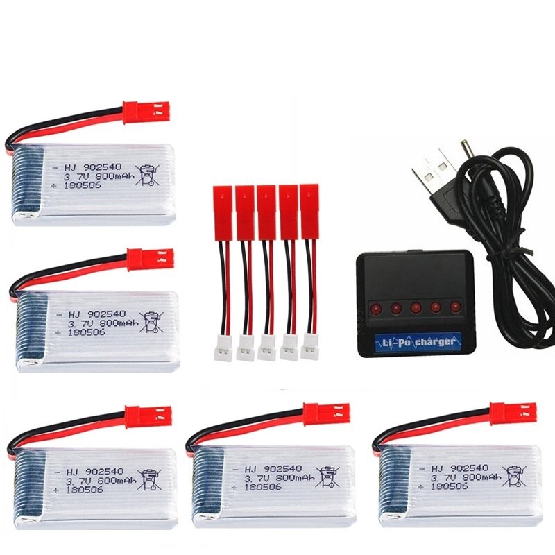 3.7V 800mAh lipo Battery and Charger for SYMA X5 X5C X5HW X5SW M68 For RC Camera Droens Qaudcopter Spare 902540 Battery Parts: Sky Blue