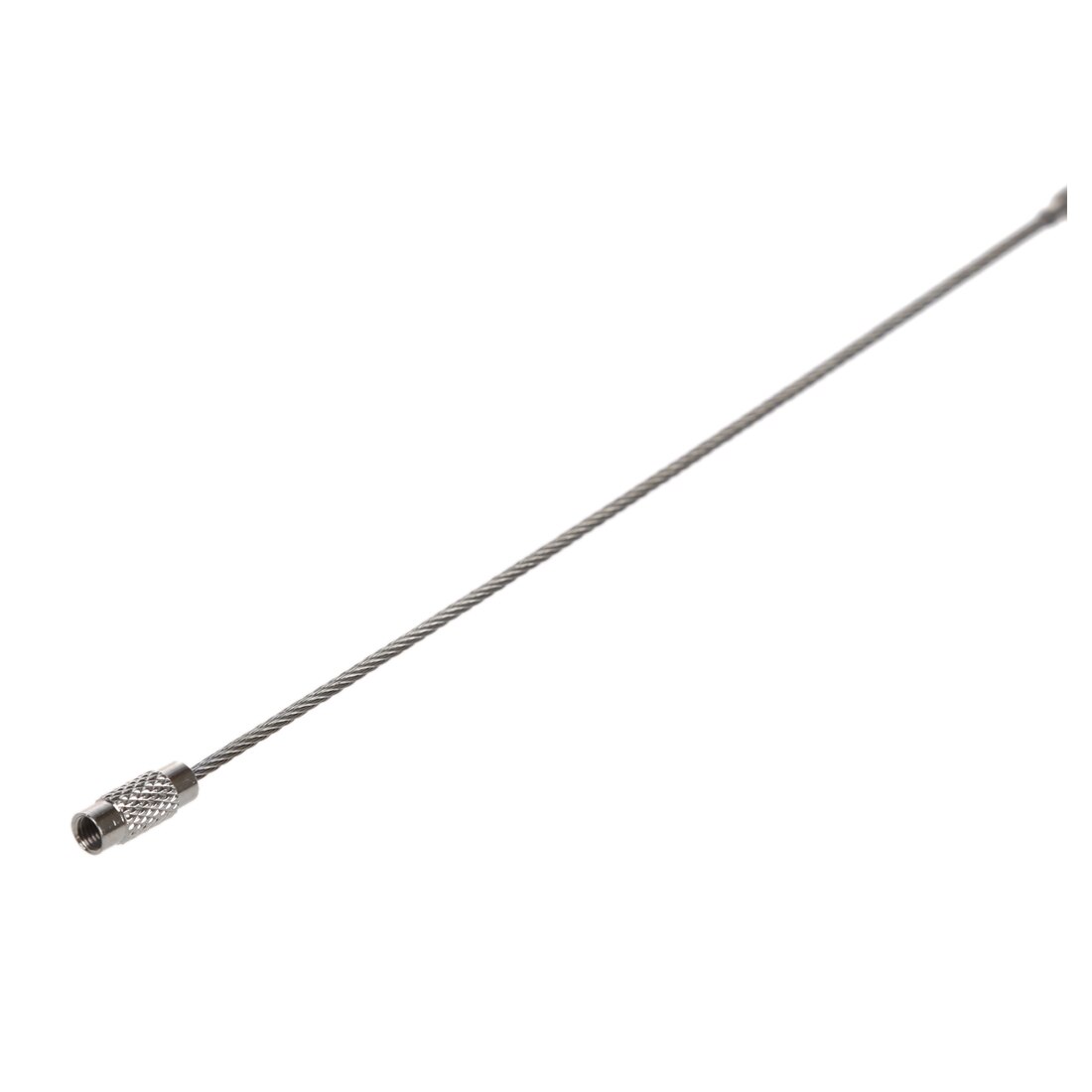 100pcs Stainless Steel Screw Locking Wire Keychain Cable Key Rings Outdoor Accessory