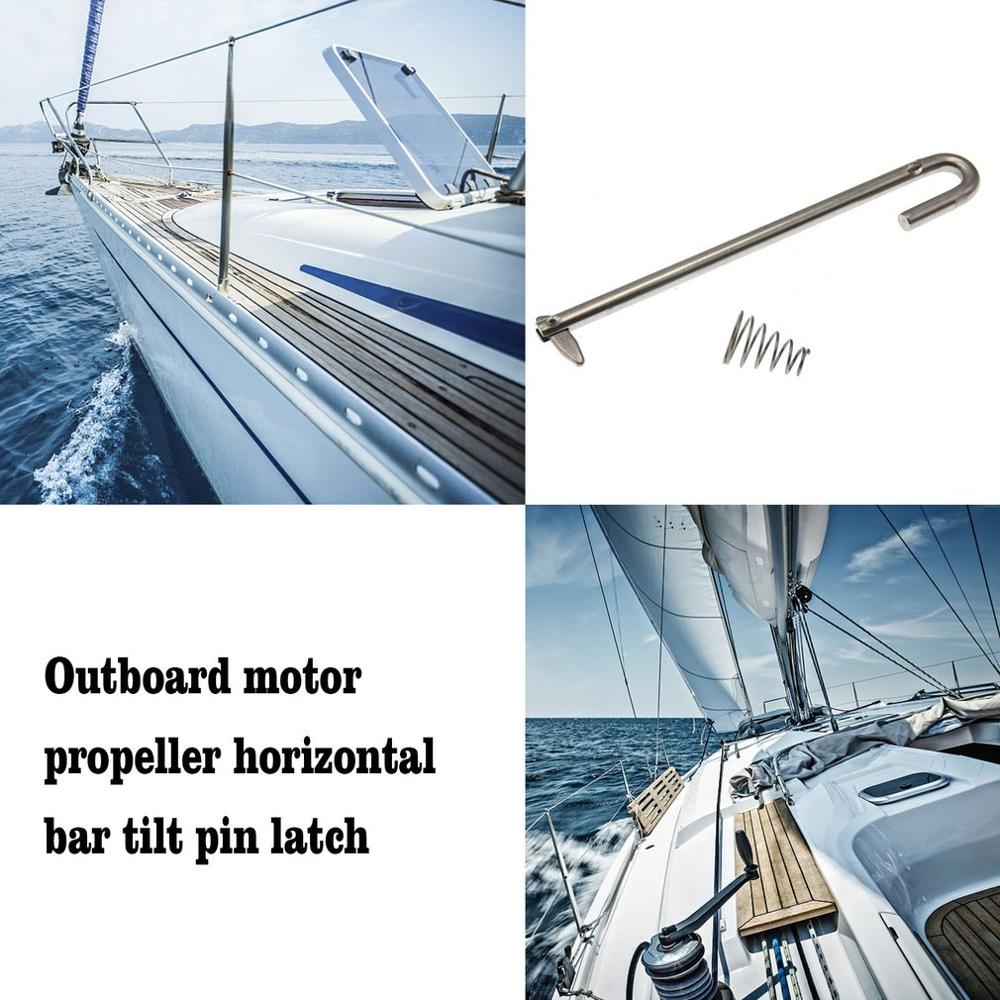 For QY-202923 2 Punch 9.9/15/18 Horsepower Outboard Propeller Horizontal Bar Tilt Pin Latch Stainless Steel Drive Shaft Rod