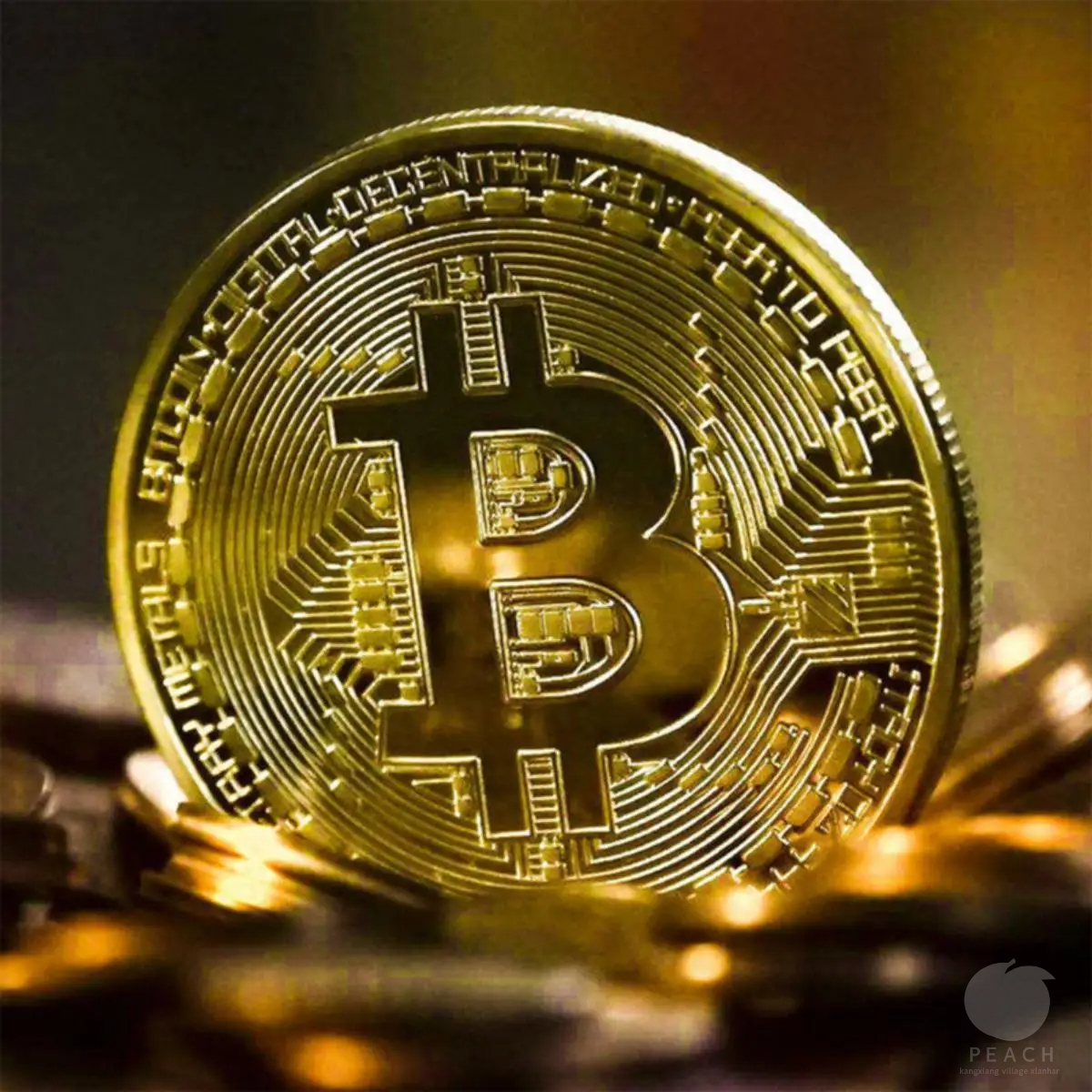 Gold Plated Bitcoin Coin Collectible Art Collection Physical Commemorative Casascius Metal Antique Imitation Happy Birthday