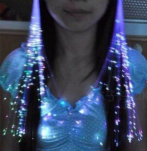 Colorful LED Wigs Glowing Flash LED Hair Braid Clip Hairpin Decoration Ligth Up Show Year Party Supplies Christmas