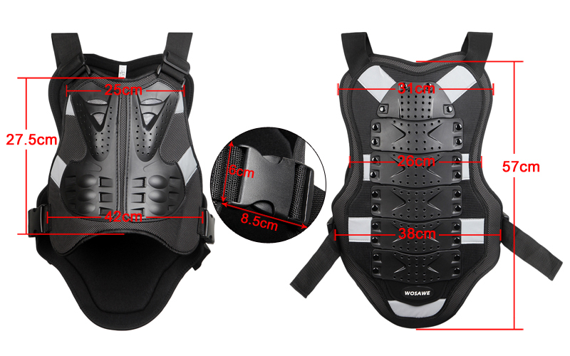 WOSAWE-Chaleco de protección para motocicleta, armadura de seguridad sin mangas para deportes al aire libre, equipo de protección para el pecho
