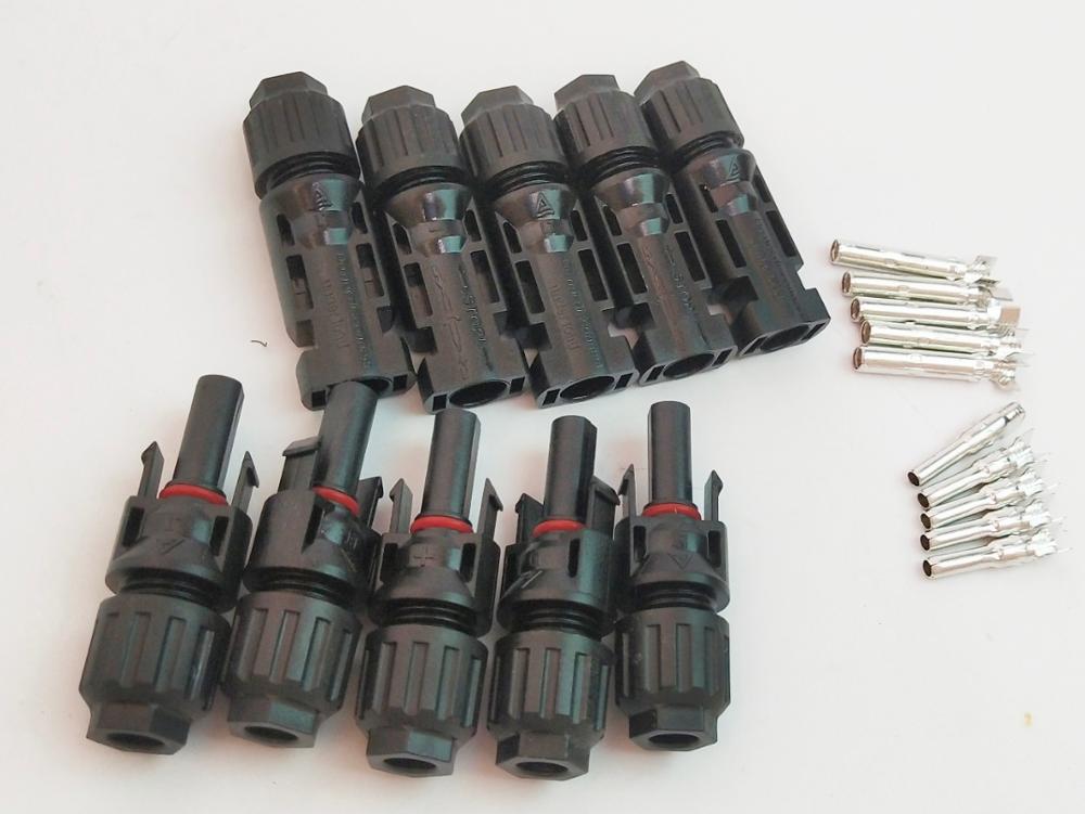10 Paren/partij Solar Mannelijke En Vrouwelijke Solar Connectors 1000V 30A Solar Pv Terminals Connector Voor 2.5/4/6mm2 Pv Kabel Sluit
