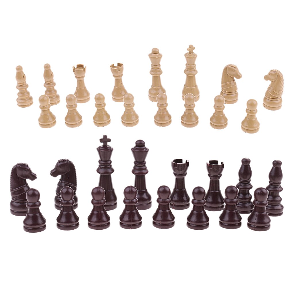 32pcs Replacement Plastic Chess Pieces/Chessmen Complete Set