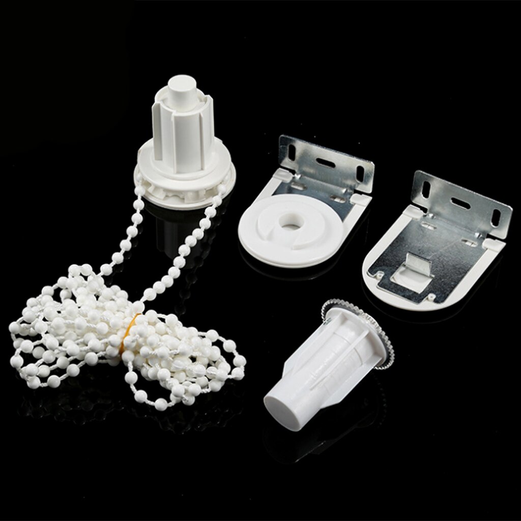 Persiana enrollable de tubo de 38mm, cadena de abalorios de sombra, abrazadera de conectores, embrague de soporte