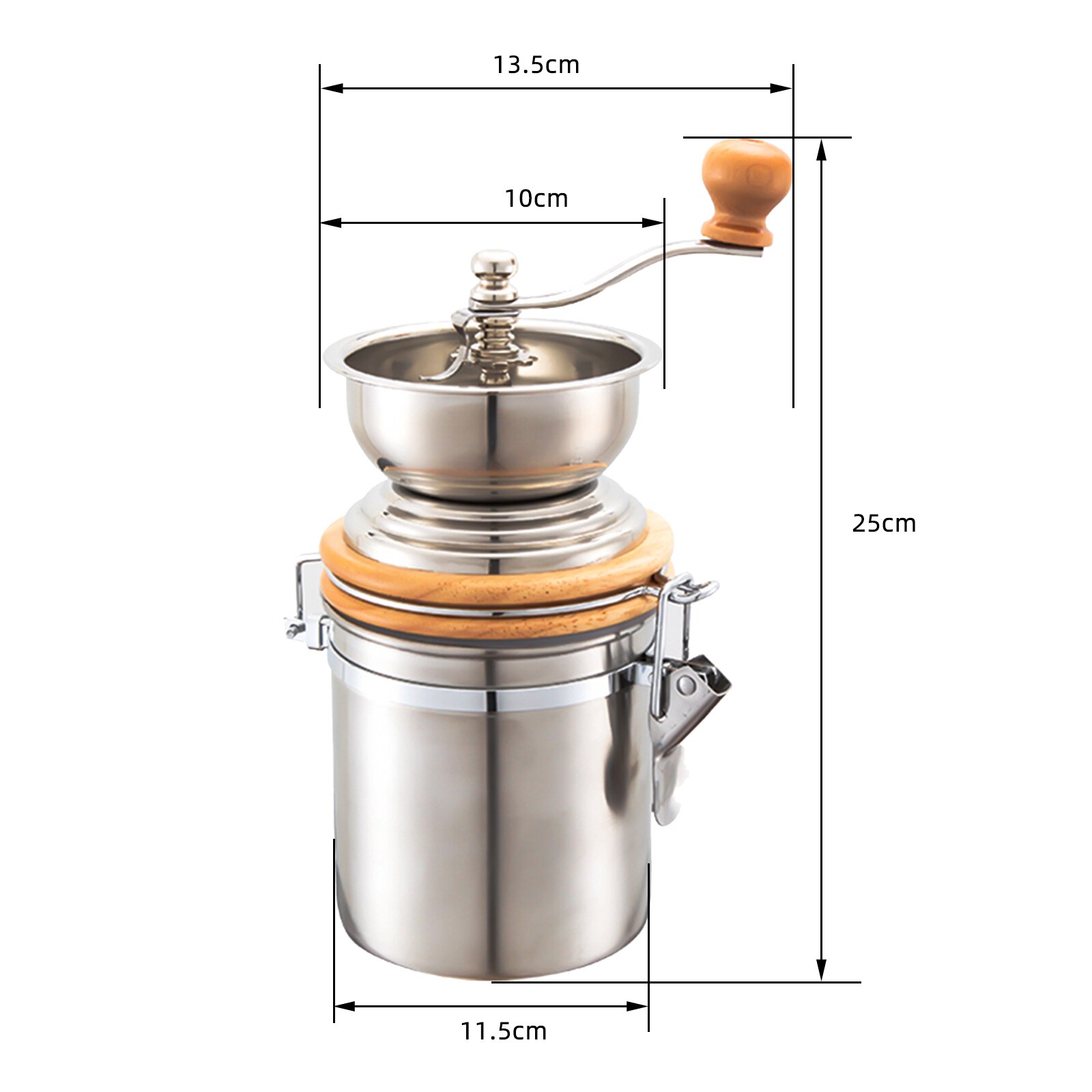 Mini Coffee Mill Grinder Bean Grinding Kitchen Stainless Steel Manual Coffee Grinder Portable Retro Coffee Machine