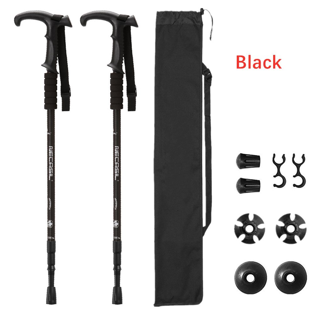Nordic Telescopische Stok Baton Wandelen Accessoires Gear Sticks Riet Klimmen Trekking Wandelen Polen Inklapbare Intrekbare Canes