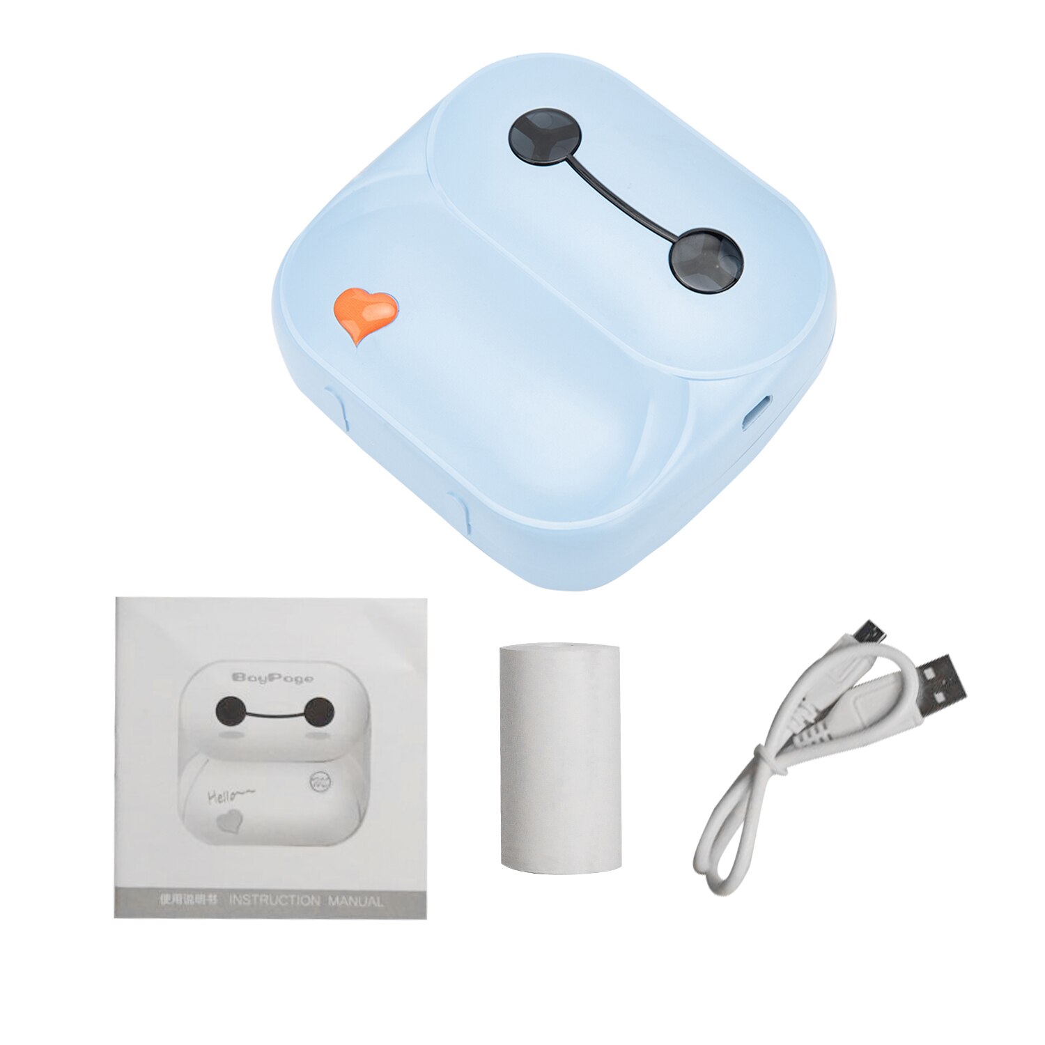 Portable Pocket Mini Thermal Photo Label Printer Bluetooth Wireless Printers 203DPI Impresoras Fotos For Mobile Phone Home use: Blue