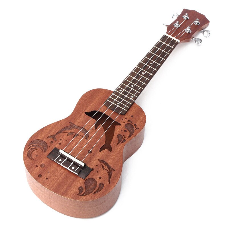 21 Inch Soprano Ukulele Uke Hawaii Guitar Sapele 15 Fret Wood Ukulele Musical Instruments For Begginer