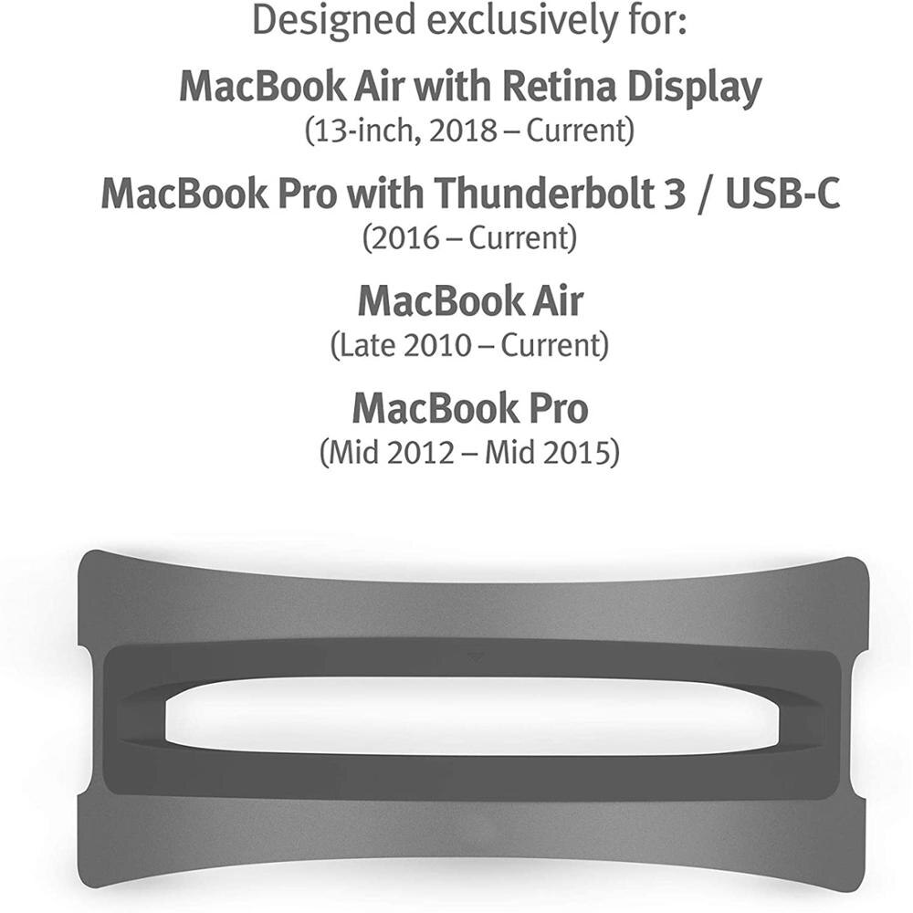 Vertikal aluminium plassbesparende antiskli bærbar stativ stasjonær montert holder til eple macbook pro luft netthinnen laptop tilbehør