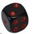 20 stk / sett 8 farger casino terningssett 16mm akryl / plast digital terning drikking terning gambling gjennomsiktig terning 6 sider poker terning: Svart med rødt punkt
