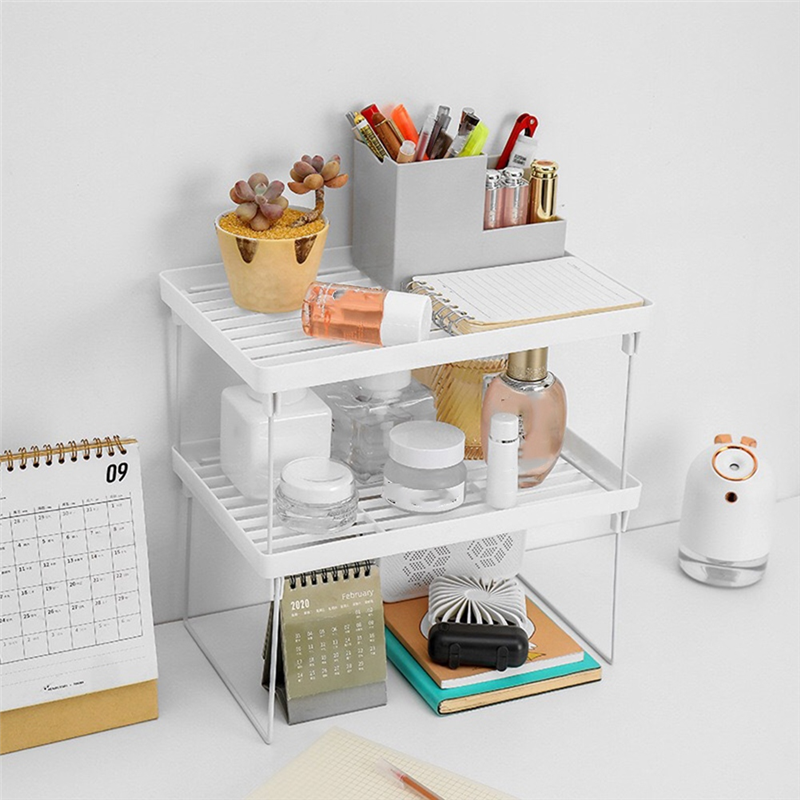 A69ecloset Storage Rack Foldable Shelf Spice Rack Desktop Storage Rack Plastic Storage Rack