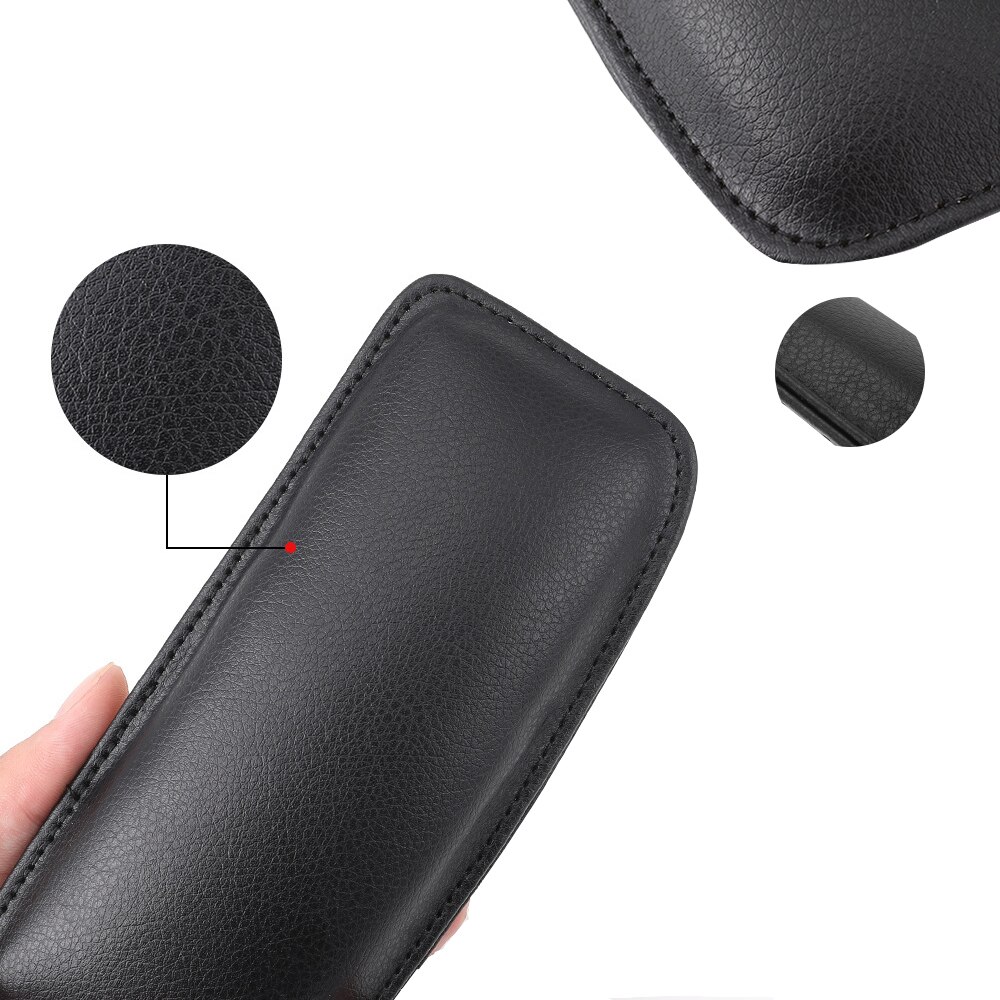 Pu læder knæpude til bil interiør pude behagelig elastisk pude memory skum universal lår støtte tilbehør 18 x 8cm