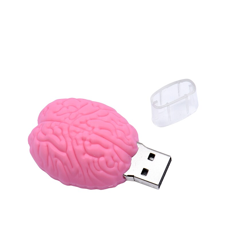 JASTER USB2.0 pendrive z motywem z kreskówki typu mózgu usb 4 GB 8GB 16GB 32GB 64 GB 128GB pamięci flash prezent urodzinowy: 4GB / Pink