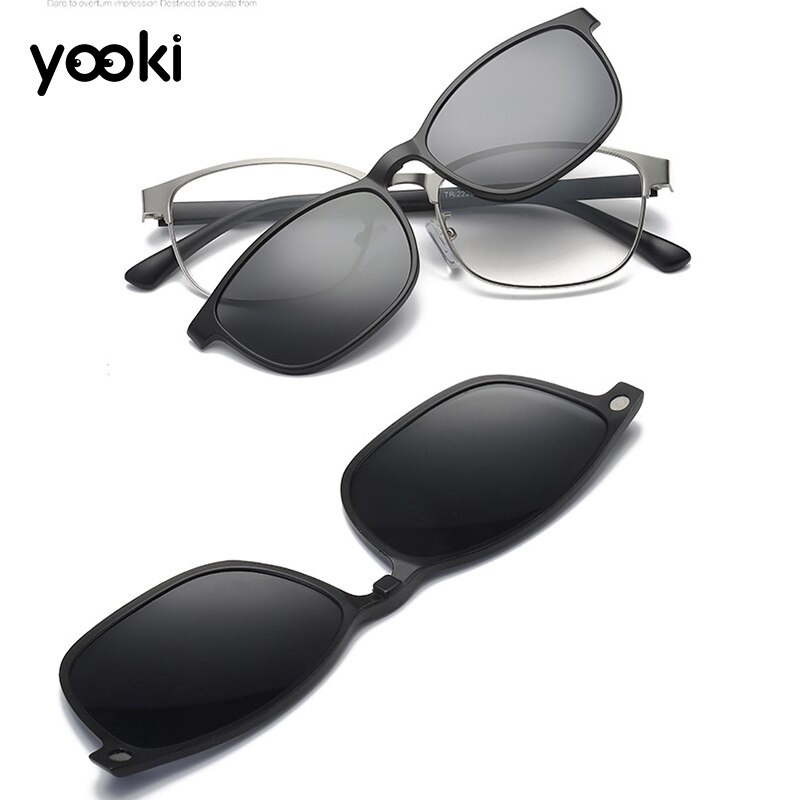 Polarized flip up clip on sunglasses black 100%  uv protection fishing menn kvinner nattbriller: No 5