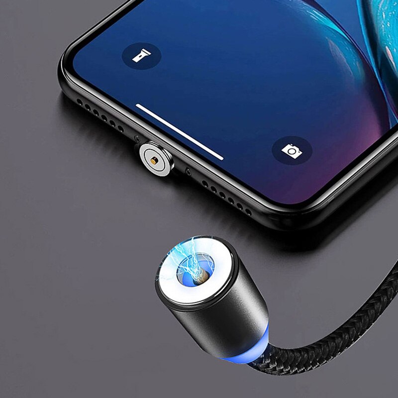 Rundt magnetisk adapterkabel til samsung galaxy  s20 s10 s9 s8 s7 s6 plus ultra note 10 9 8 5 lite micro usb type c opladerstik