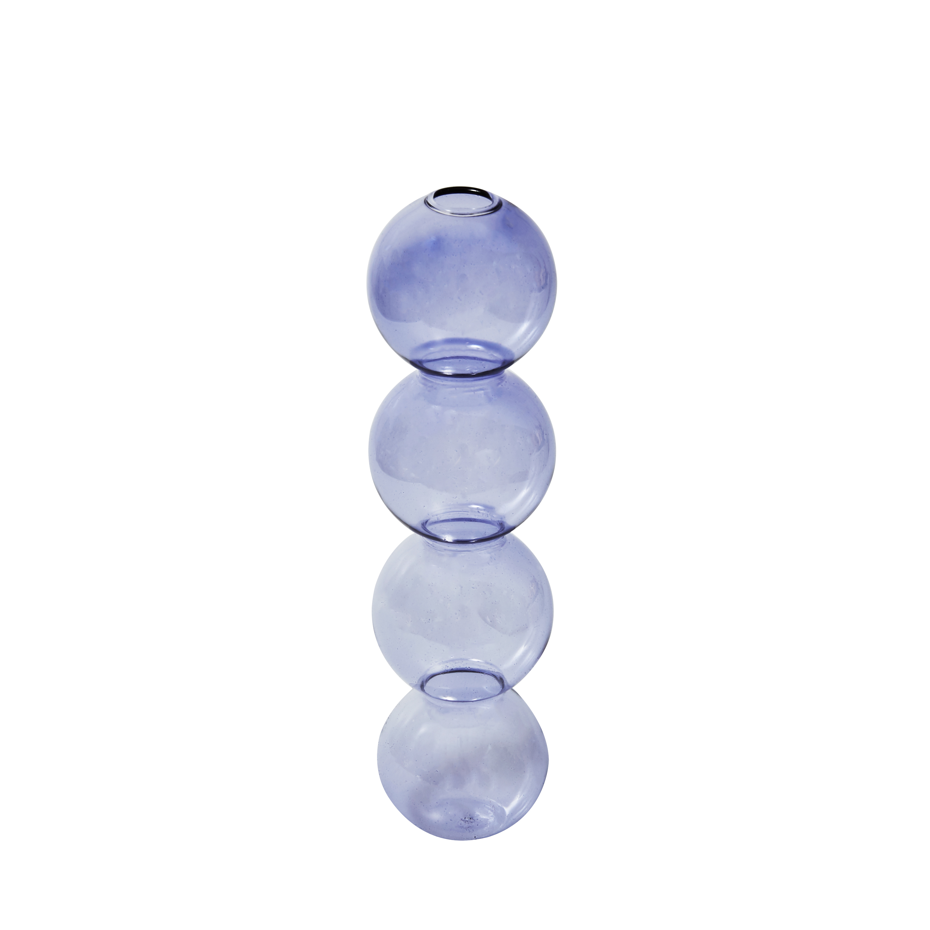 Bougeoirs en verre lilas fleuris, bougeoirs pour centre de Table de mariage, décoration de maison nordique, de noël: Tall Bubble
