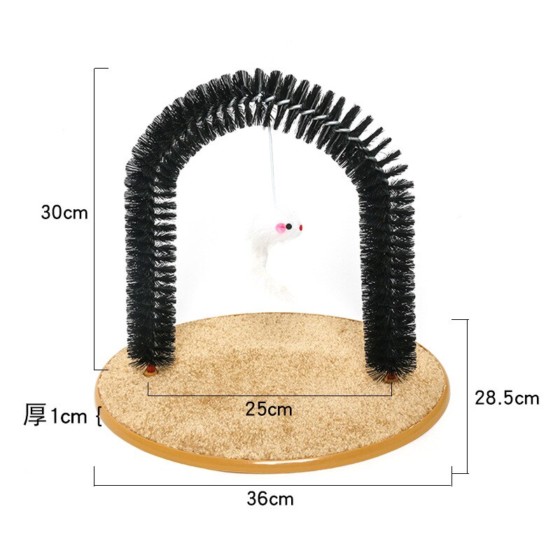 Boogkat zelftrimmer kattenkam massager verticale krabmassageborstel kattenkrab: M