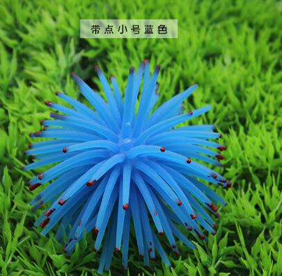 Gesimuleerde Zee-egel Silicone Aquarium Fish Tank Kunstmatige Coral Plant Onderwater Ornament Decor: 5 / S about 7cm