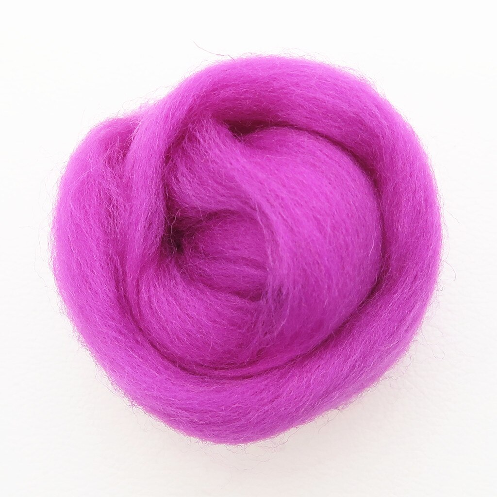 Purple Color Series Wool Fibre Flower Animal Wool Felting Handmade Spinning DIY Craft Materials Tool Felt Felting Wool: 85 / 50g