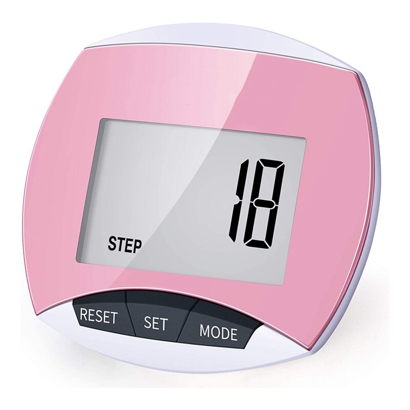El mejor podómetro, operación simple, podómetro para correr y caminar con calorías quemadas y Contador de pasos: Pink
