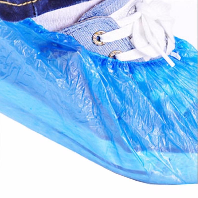 100pcs Disposable Shoe Covers Plastic Waterproof Prevent Wet Boot Covers Home Hotel Lab Cleaning Safety Shoe Boots