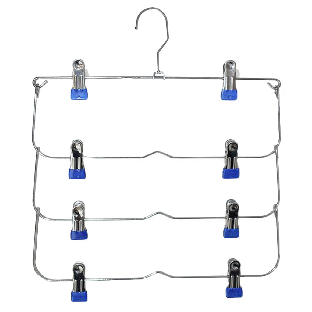 4 Tier Rok Hangers Broek Hangers Closet Organizer Metalen Vouwen Ruimtebesparende Hangers Thuis Kleding Opslag Vouwen Rok Hanger