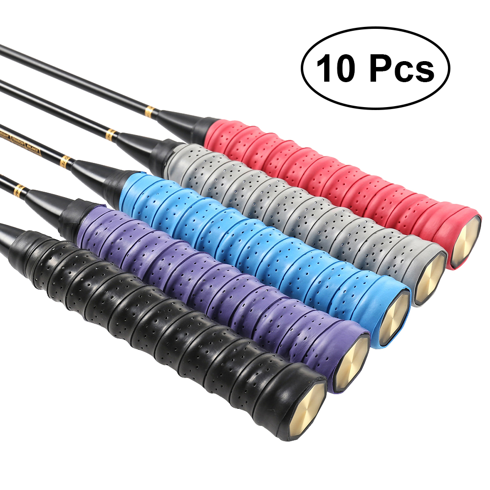 10 stücke Tennis Badminton Schläger Griff Band Anti Schläger Griff wickeln über Band für Sport Angelrute springen Seil (gelegentliche farbe): Ursprünglich Titel