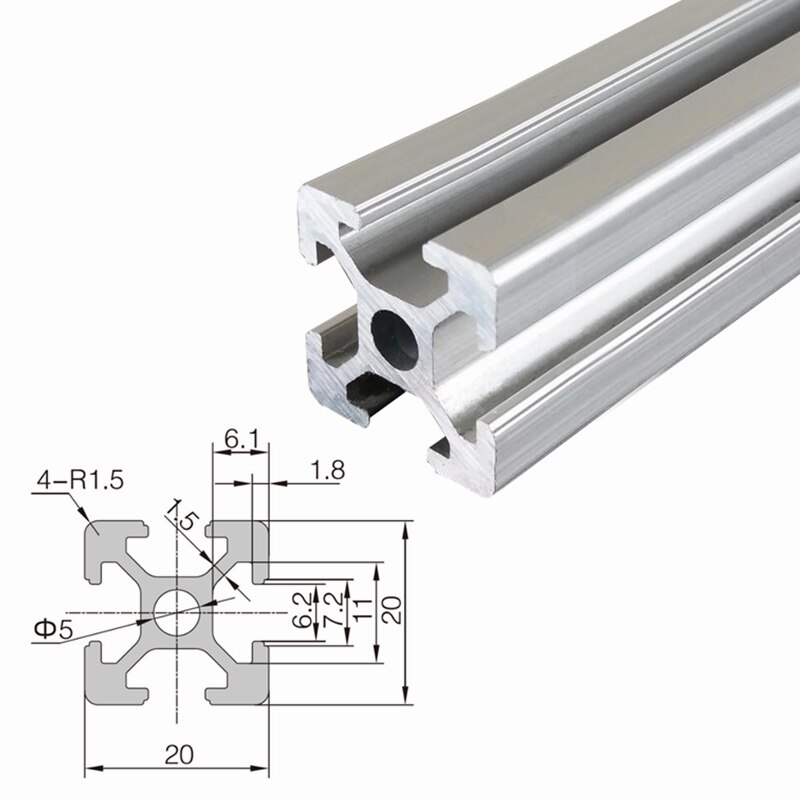 100-1000 mm aluminum profile European standard anodized linear guide for DIY CNC 3d printer table