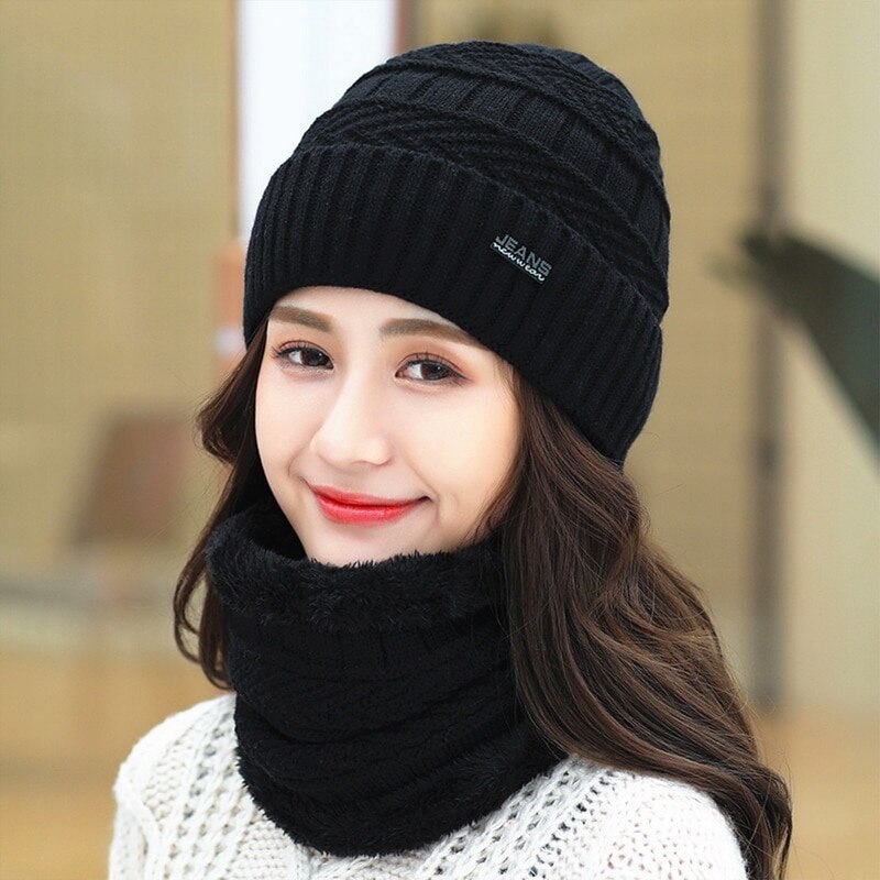 Balaclava dames gebreide muts sjaal mutsen nekwarmer winter mutsen voor heren dames skullies mutsen warme fleece muts 6 kleuren: 2