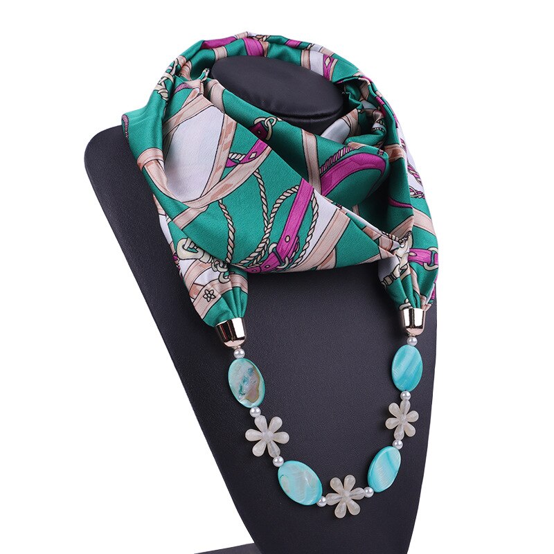 Collier Foulard bohème styel | Pendentif, collier écharpe pour femmes, style bohème, Foulard, accessoires Hijab magasins,: 7