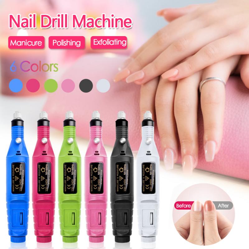 1Set Usb Opladen Elektrische Nail Boor Machine Kit Verwijder Poolse Nail Art Pen Pedicure Nagelvijl Manicure Machine Nail art Gereedschap