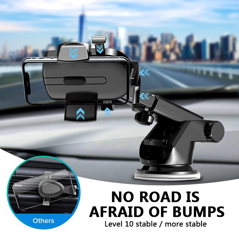 LISM Sucker Car Phone Holder Mobile Phone Holder Stand in Car No Magnetic GPS Mount Support For iPhone 11 Pro Xiaomi Samsung