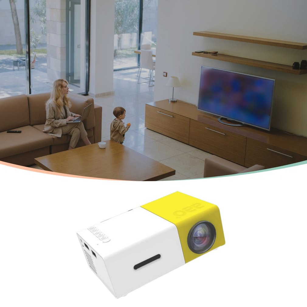 Yg300 Mini Home Projector Support 3D High Definiton 1080P Handheld Mini Portable Usb Projector International Edition