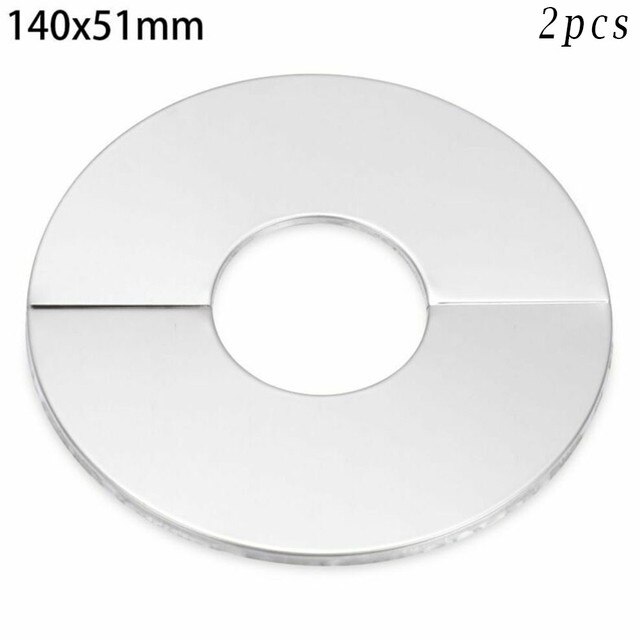 2PC Stainless Steel Water Pipe Wall Covers Bathroom Shower Faucet Decorative Cover Install Kitchen Faucet Sink Toilet