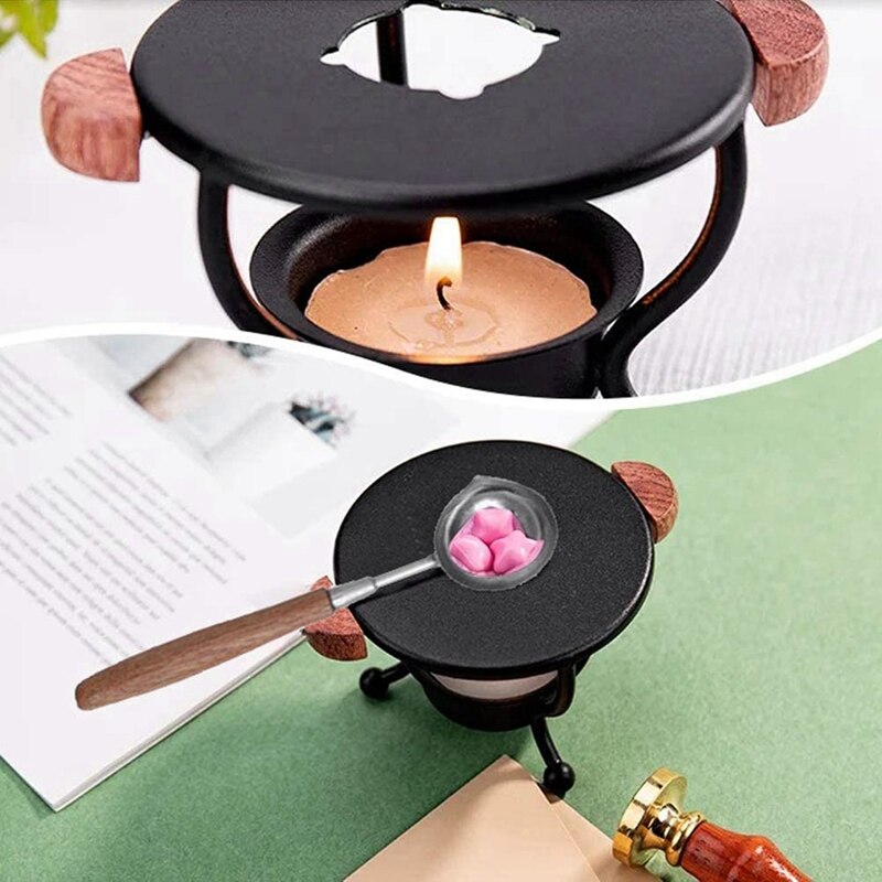 Kit di sigilli bmby-wax, scaldacera sigillante forno di fusione sigillo di cera scaldino cucchiaio Kit strumento per timbro lettera buste inviti