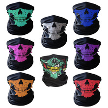 Máscaras calavera Festival esqueleto bicicleta mágica esquí calavera medio rostro máscara bufanda de fantasma multiuso cuello fantasma media máscara Nov #1