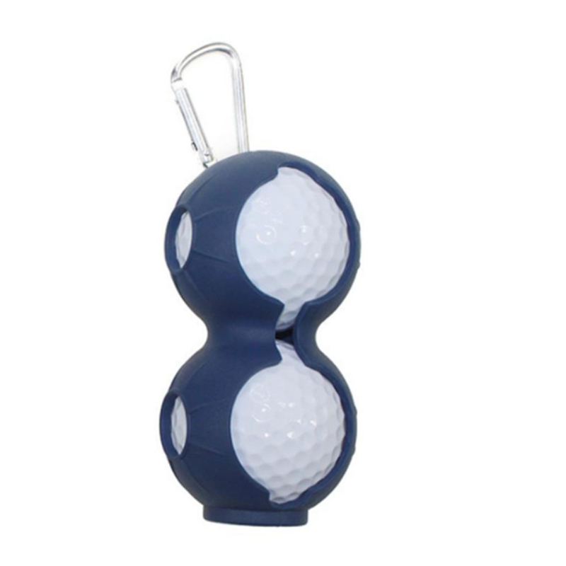 Silicone Golf Ball Cover Wear Resistant Protective Keyring Keychain Golf Accessories Supplies Lightweight Golf Ball Sleeve: blue