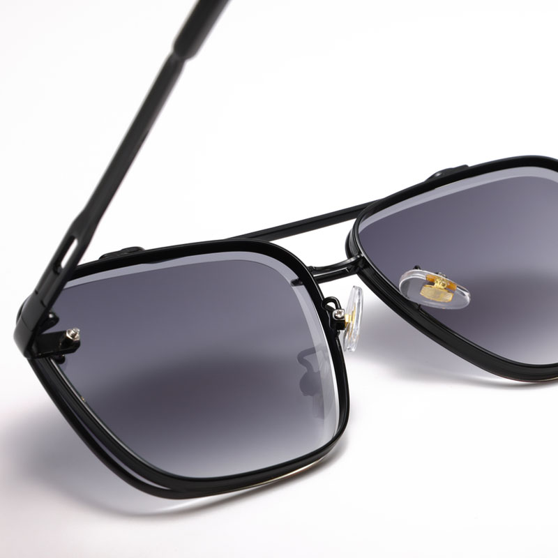 Luxe Pilot Zonnebril Heren 2024 Zomer Gradiënt Rijden Zonnebril Vinatge Vierkante Punk Brillen Oculos De Sol