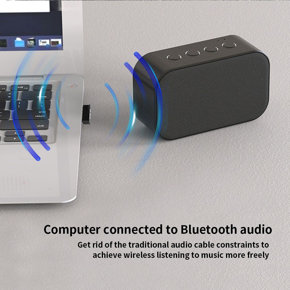 USB Bluetooth Adapters BT 5.0 USB Wireless Computer Adapter Audio Receiver Transmitter Dongles Laptop Earphone Mini Sender