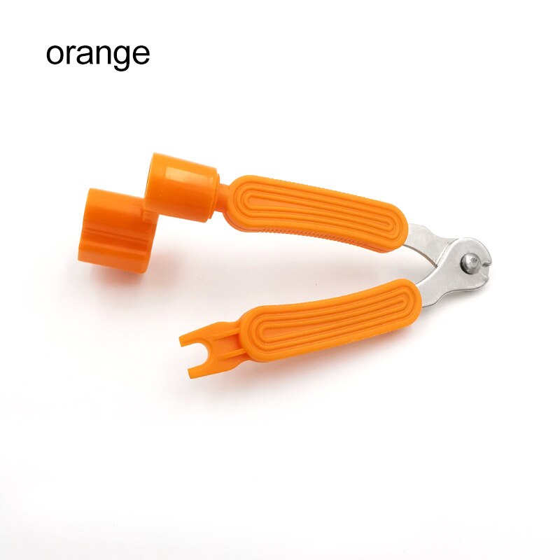 Newly Guitar Strings Changing Tool Pull Strings Cutter Coiler Multifunctional Tool: Orange