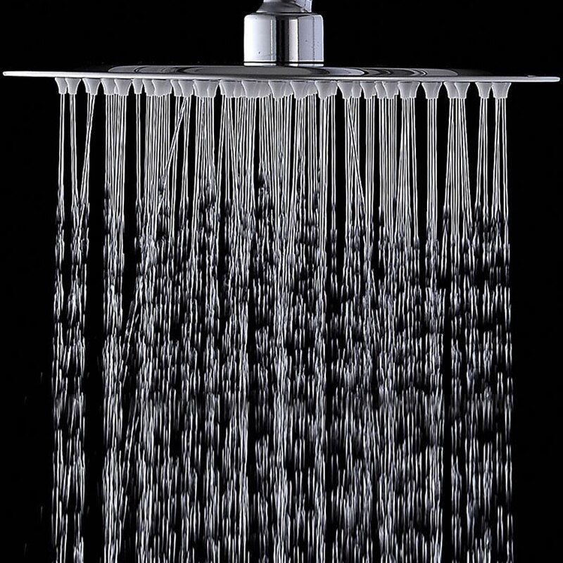 10 Inch Stainless Steel Ultra Thin Ceiling Rain Shower Square Big Bath Rainfall Nozzle Shower Bathroom Shower Head
