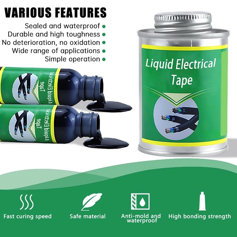 Flüssiges Isolierband, Isolierband, flüssige Isolierpaste, Gummi, elektrischer Draht, Kabel, Mantel, Fixierung, Linie, Kleber, wasserdicht