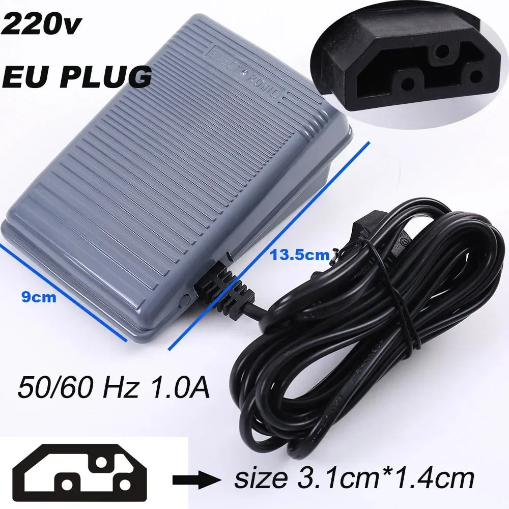 Fotpedal symaskinsbrytare strömsladd hastighetsjusterare motortillbehör styrning elektrisk för brother singer del: Svart