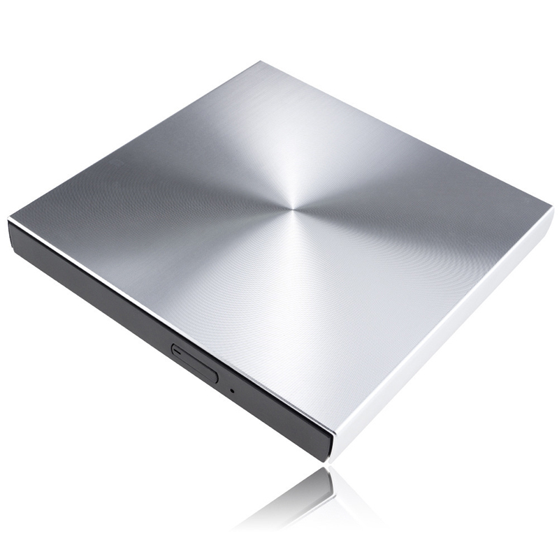 Aluminum alloy USB3.0 external disc burner TG30N notebook mobile external dvd burning external optical drive: Silver