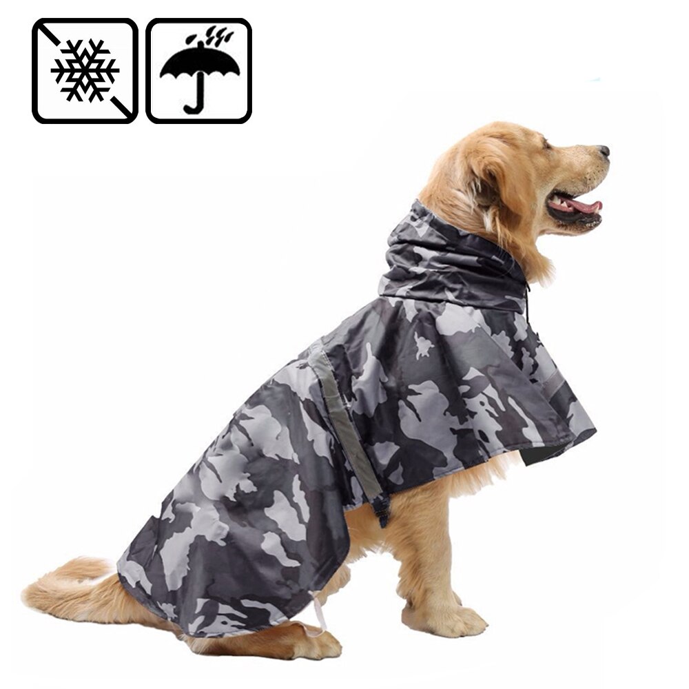 Hund Regenmantel Jacke Tarnung Mantel Für Hunde Regen Mantel Wasserdicht Welpen Haustier Kostümich M-XXL