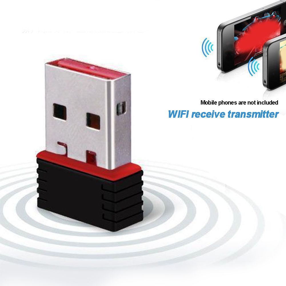 USB Voor PC Wifi Adapter Dongle Mini LAN Ontvanger 150Mbps Draadloze Netwerkkaart